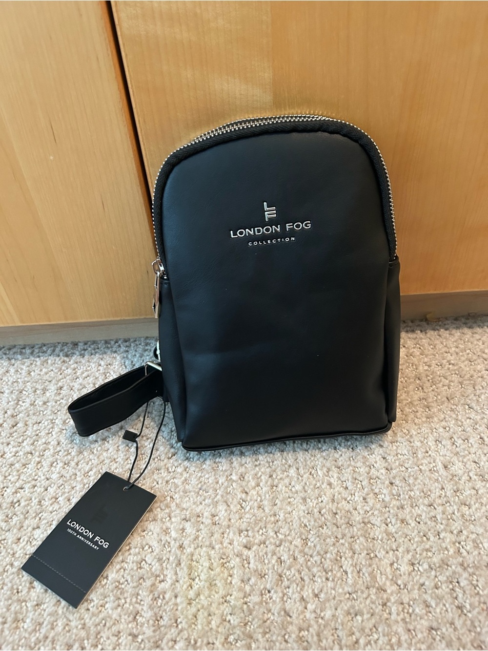 London Fog Black Men's Sling Belt Bag